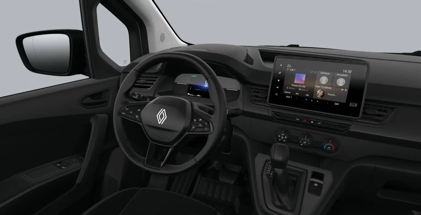 Renault Kangoo Furgon e Tech L1 Start ev45 interior delantera 1 | Total Renting
