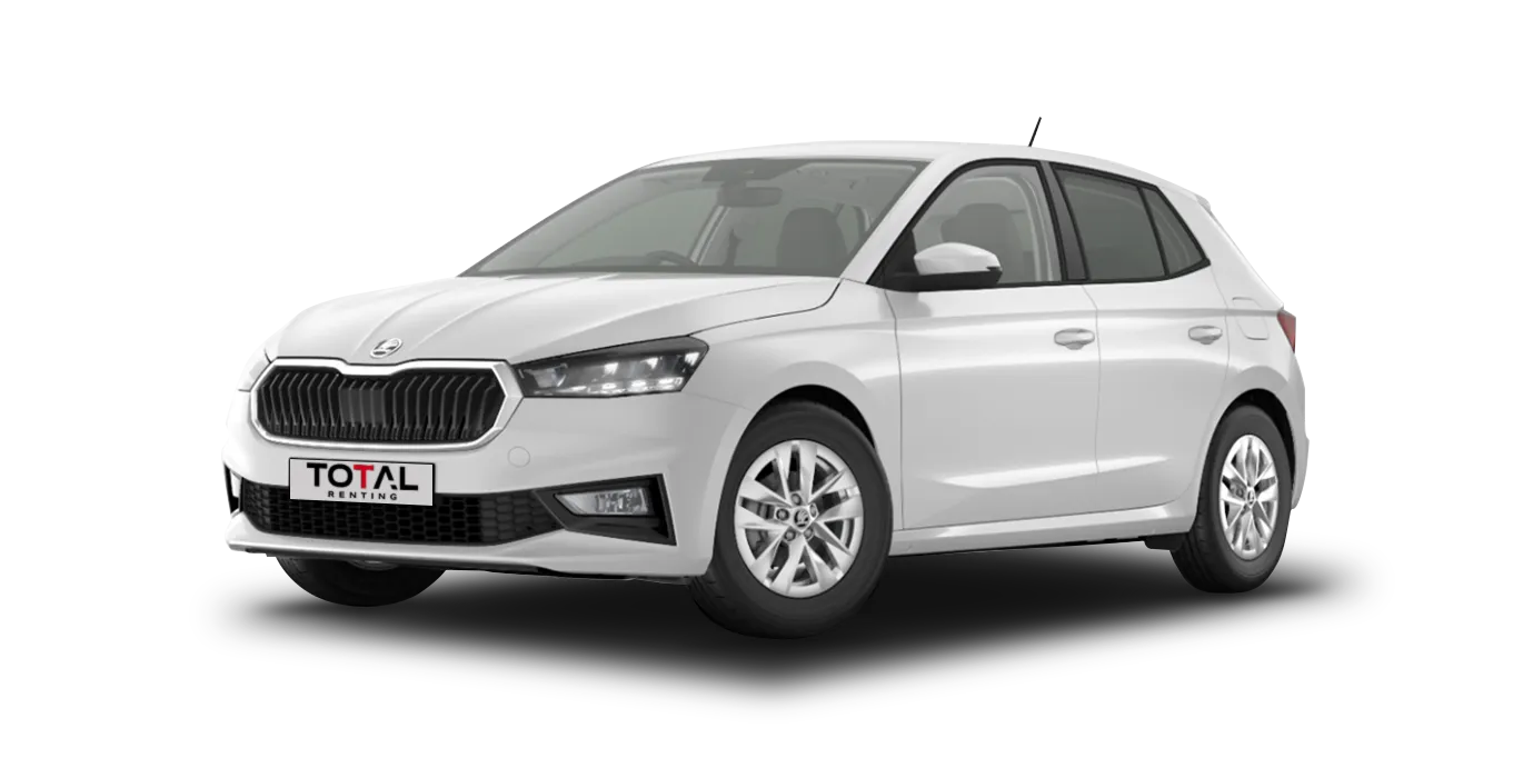 Skoda Fabia Selection 1.0 MPI 59kW 80CV blanco sin fondo principal 2 | Total Renting