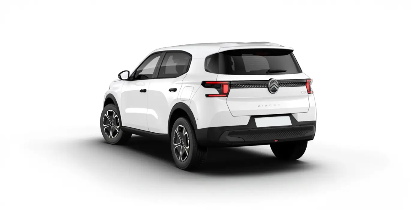 Citroen C3 Aircross Turbo You Pack Plus blanco trasera | Total Renting