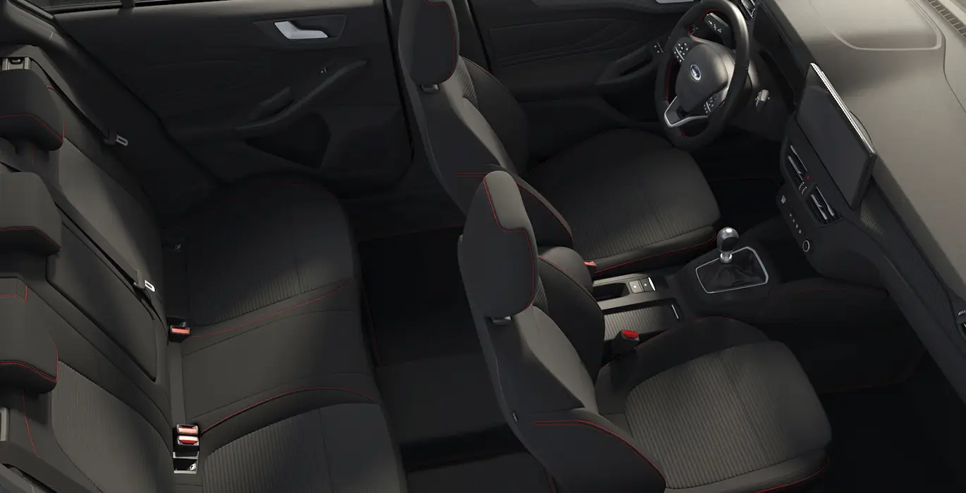 Ford Focus ST Line X 1.0T EcoBoost MHEV 125CV interior trasera | Total Renting