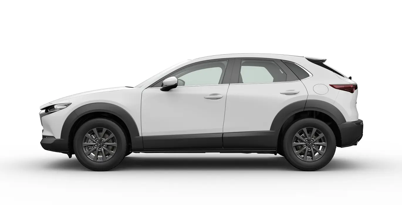 MAZDA CX 30 2.5L E SKYACT G MHEV PRIME LINE MANUAL blanco lateral II | Total Renting