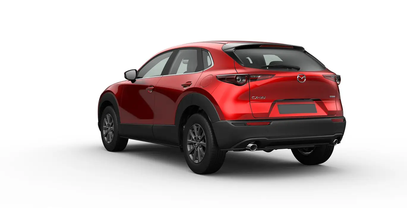 MAZDA CX 30 2.5L E SKYACT G MHEV PRIME LINE MANUAL rojo trasera | Total Renting