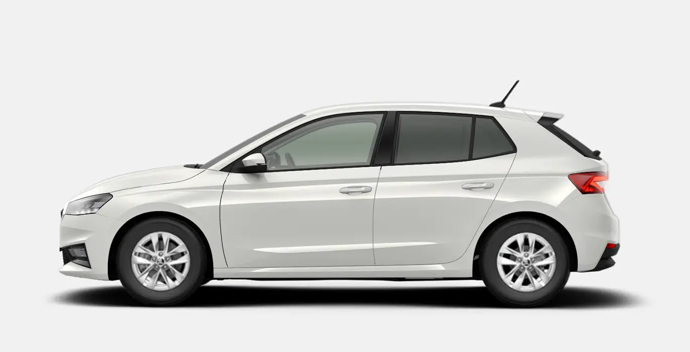 Skoda Fabia 1.0 TSI DSG Selection blanco lateral | Total Renting