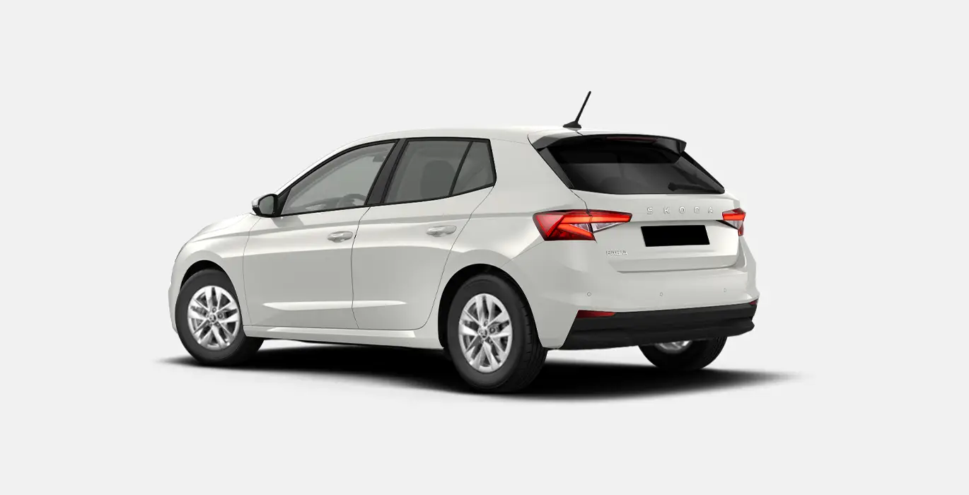 Skoda Fabia 1.0 TSI DSG Selection blanco trasera | Total Renting