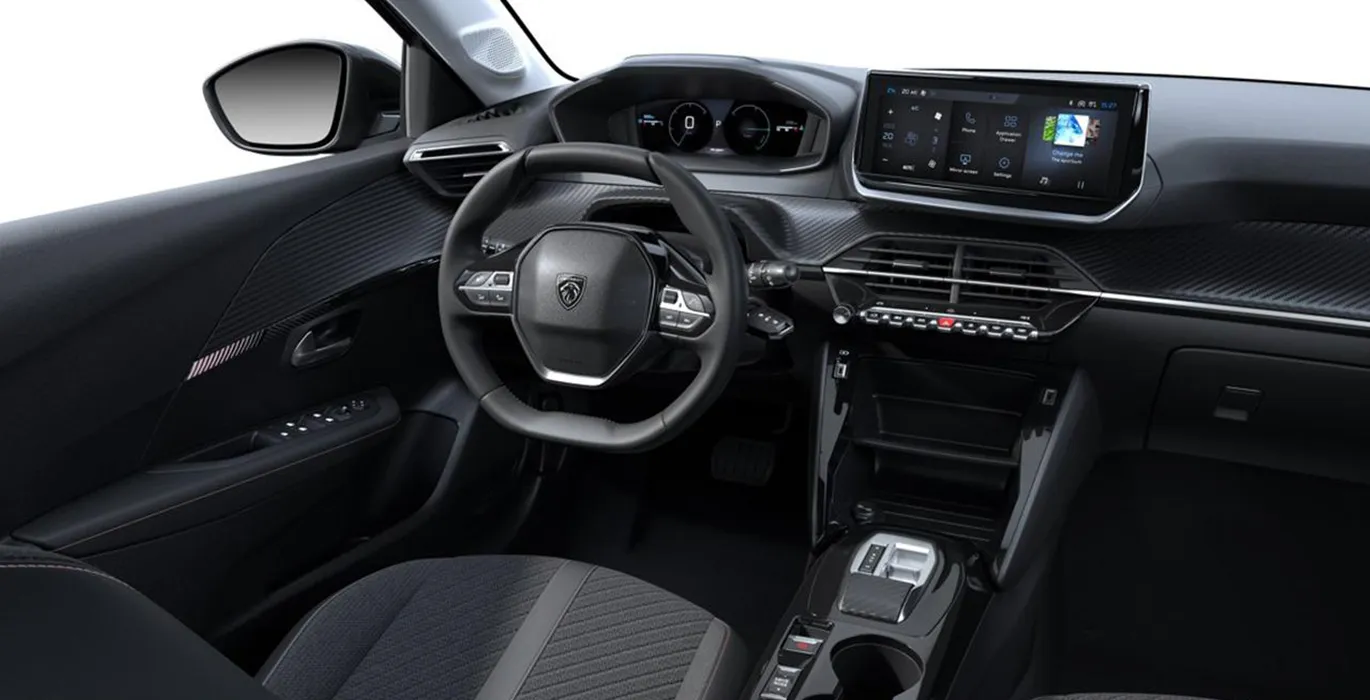 Peugeot 208 Hybrid 145 eDCS6 interior delantera | Total Renting