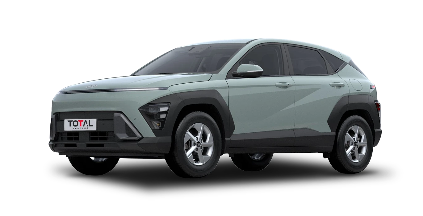 Hyundai Kona HEV 1.6GDI 138CV DT Maxx GA 1 Hyundai Kona HEV 1.6 GDI Maxx DT 138CV sin fondo principal verde | Total Renting