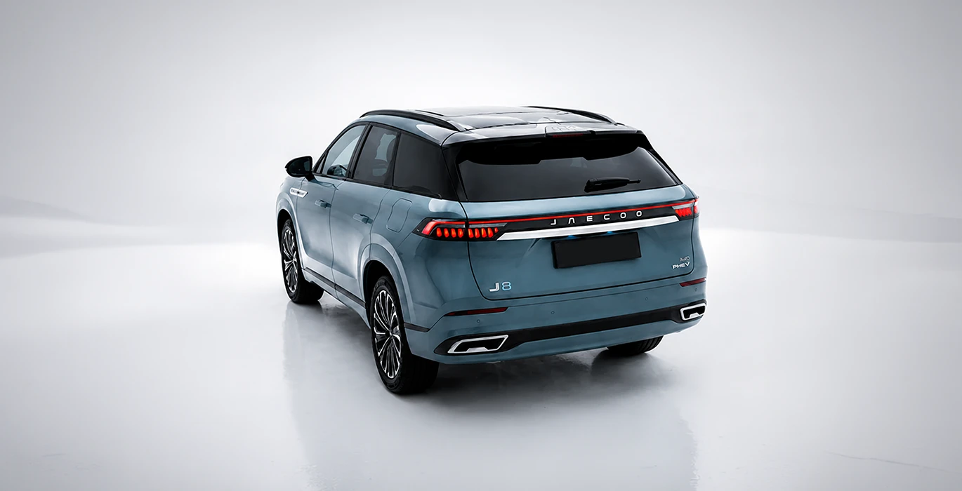 Jaecoo 8 PHEV Exclusive 1.5 TGDI 3DHT AWD 7p. 2 Jaecoo 8 PHEV Exclusive 1.5 TGDI 3DHT AWD 7p. trasera | Total Renting