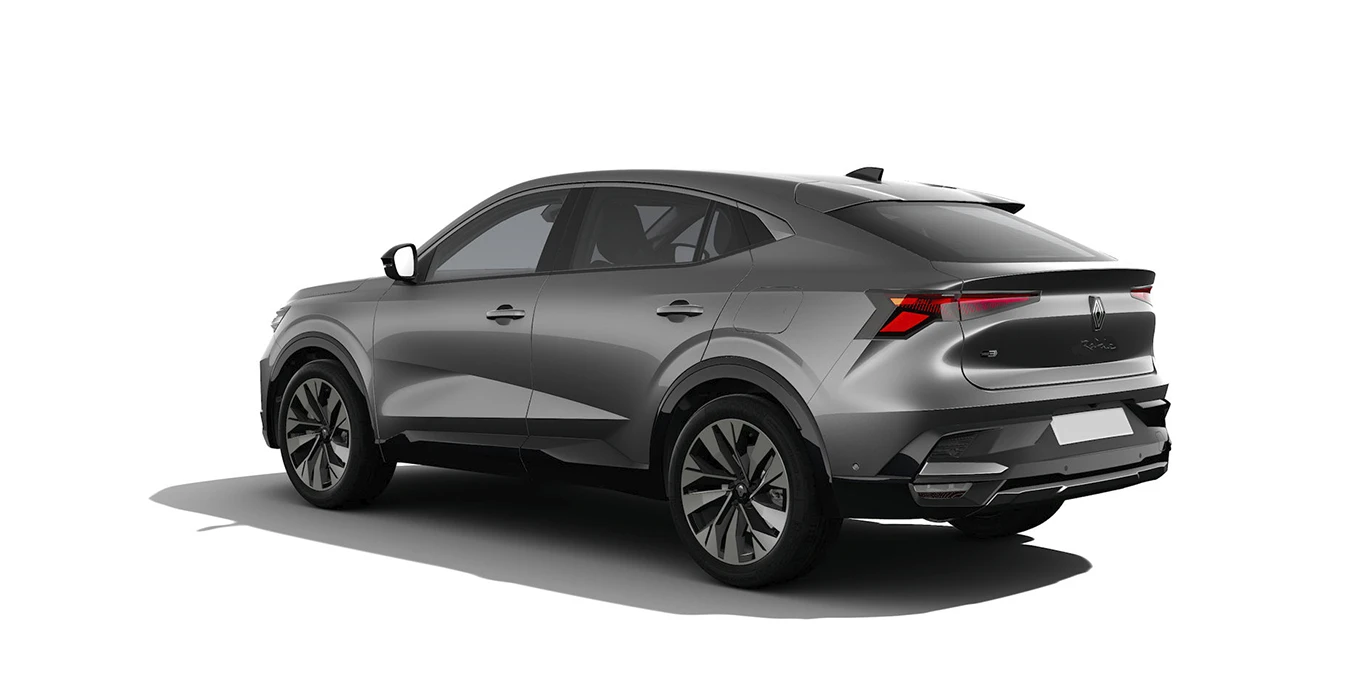 RENAULT RAFALE TECHNO E TECH FULL HYBRID 200CV gris trasera | Total Renting