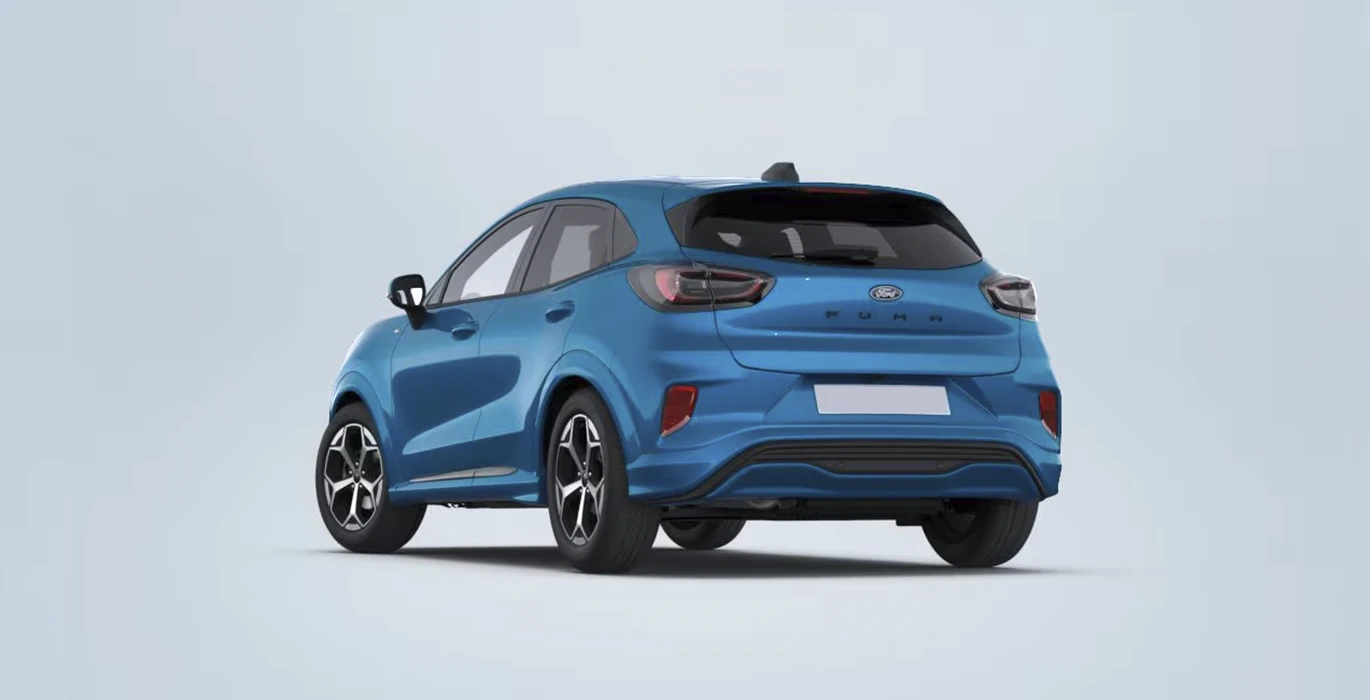 FORD Puma ST Line EcoBoost MHEV 125CV II 2 FORD Puma ST Line EcoBoost MHEV 125CV azul aqua trasera | Total Renting