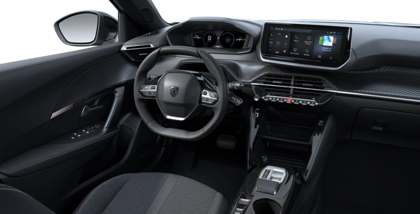 PEUGEOT 2008 ALLURE HYBRID 110 EDCS6 AUTOMATICO interior delantera | Total Renting