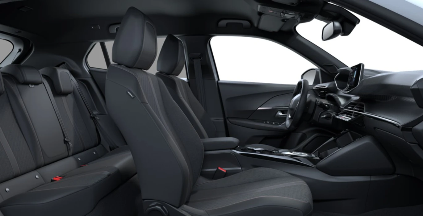 PEUGEOT 2008 ALLURE HYBRID 110 EDCS6 AUTOMATICO interior trasera | Total Renting