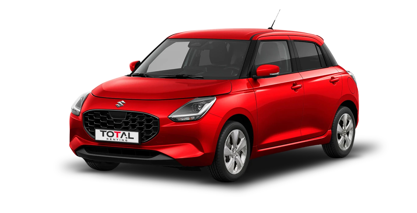 SUZUKI SWIFT 1.2 S2 MILD HYBRID (MANUAL) 1 SUZUKI SWIFT 1.2 S2 MILD HYBRID MANUAL sin fondo principal rojo | Total Renting