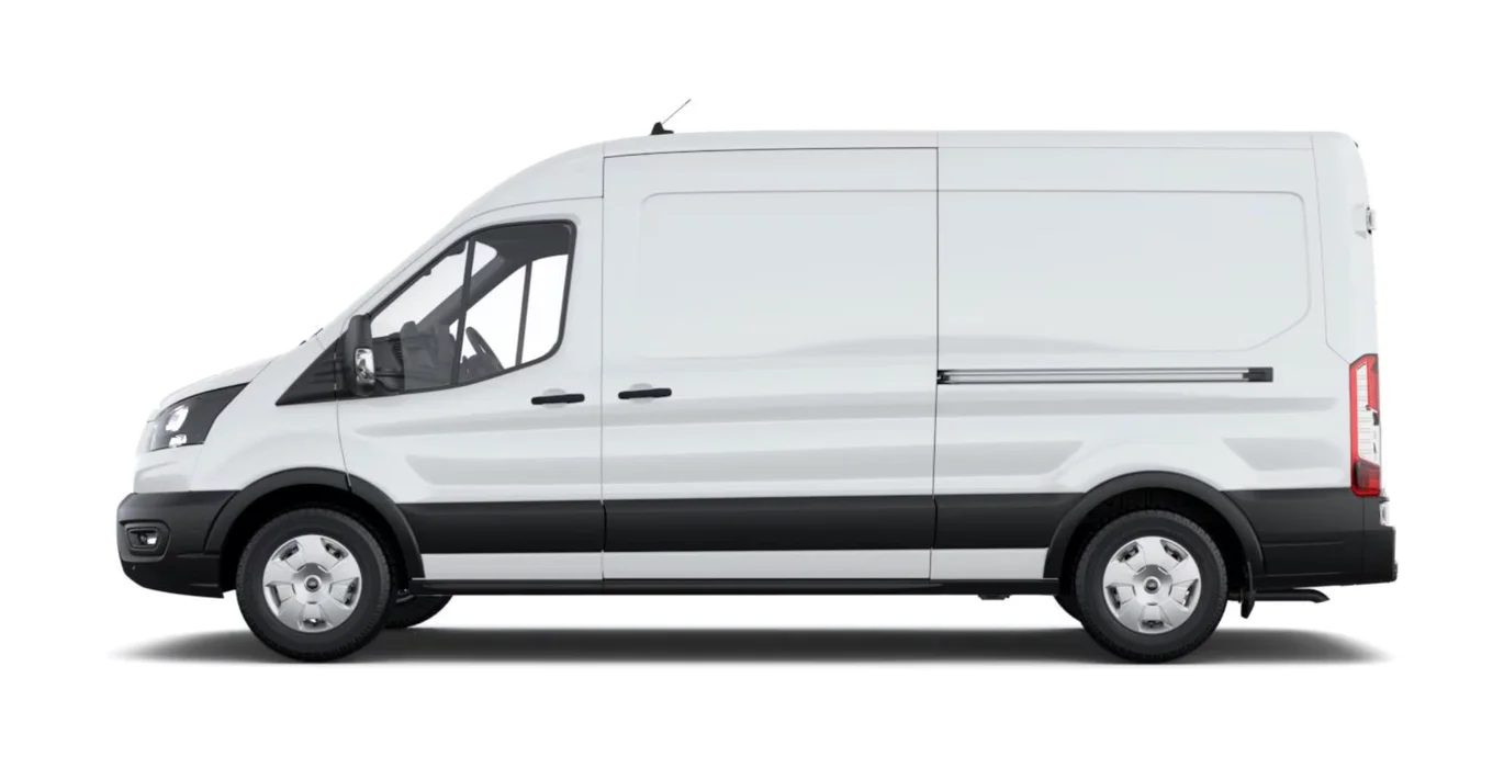 Ford Transit 350 L3 Trend N1 EcoBlue 96kW FWD lateral blanco | Total Renting