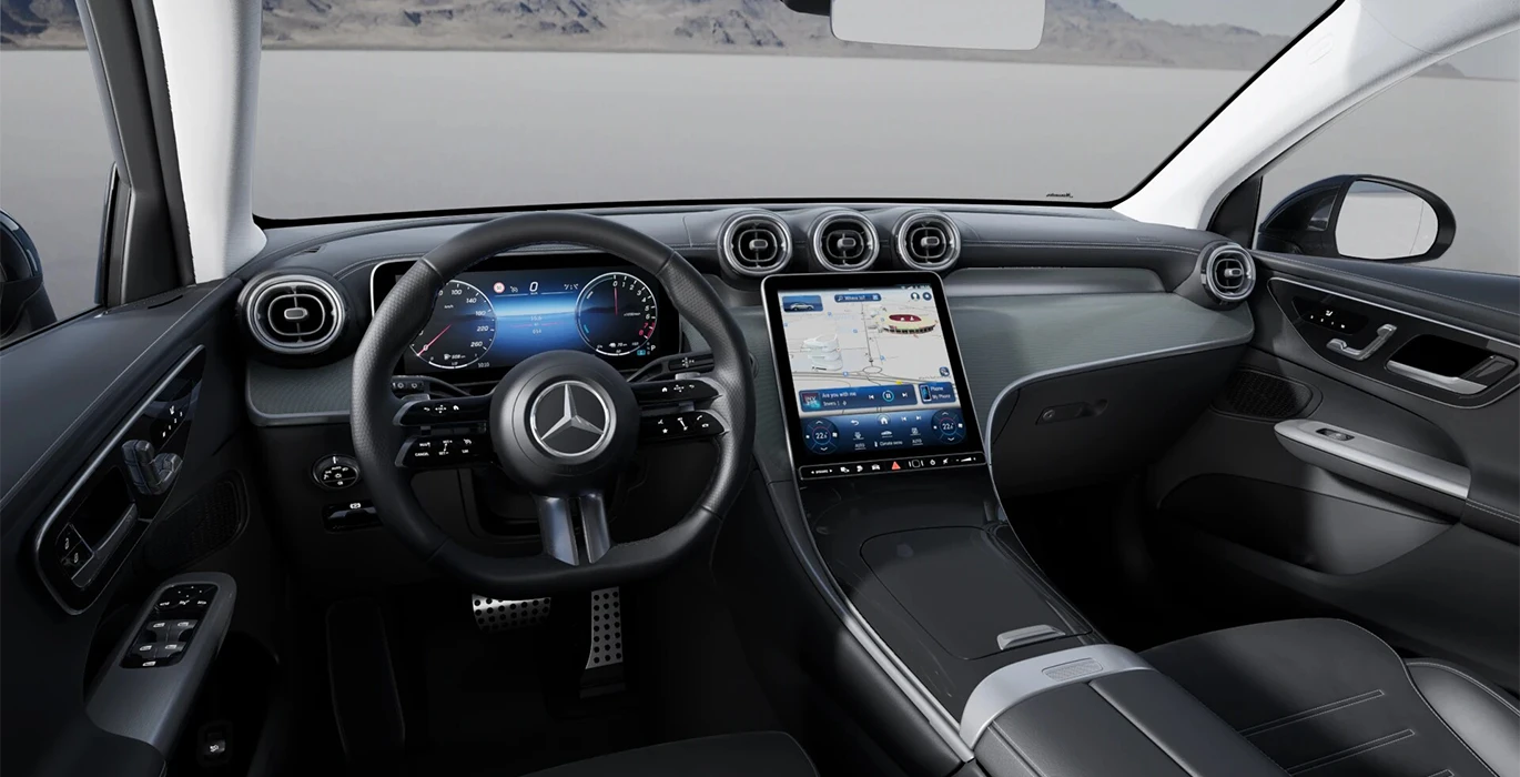 Mercedes-Benz GLC Coupé 300 de 4MATIC 4 Mercedes Benz GLC Coupe 300 de 4MATIC gris interior delantera | Total Renting