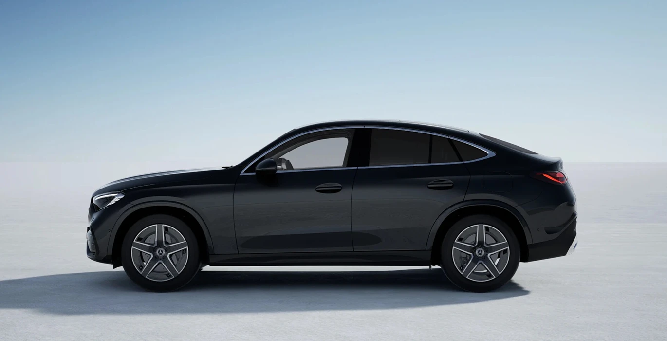 Mercedes-Benz GLC Coupé 300 de 4MATIC 3 Mercedes Benz GLC Coupe 300 de 4MATIC lateral gris grafito 1 | Total Renting