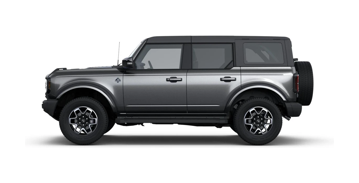 Ford Bronco Outer Banks 2.7 Ecoboost 335CV Automático 4x4 3 Ford Bronco Outer Banks 2.7 EcoBoost 335cv Automatico 4x4 lateral gris carbonized | Total Renting